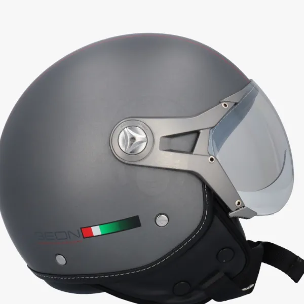 Beon Design-B Luxe Titanium>DAMES Vespa Helmen|Jethelmen