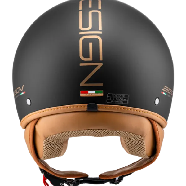 Beon Design Luxe Matzwart>DAMES Vespa Helmen|Jethelmen