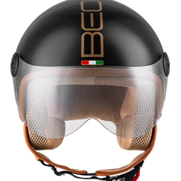 Beon Design Luxe zwart>DAMES Vespa Helmen|Jethelmen