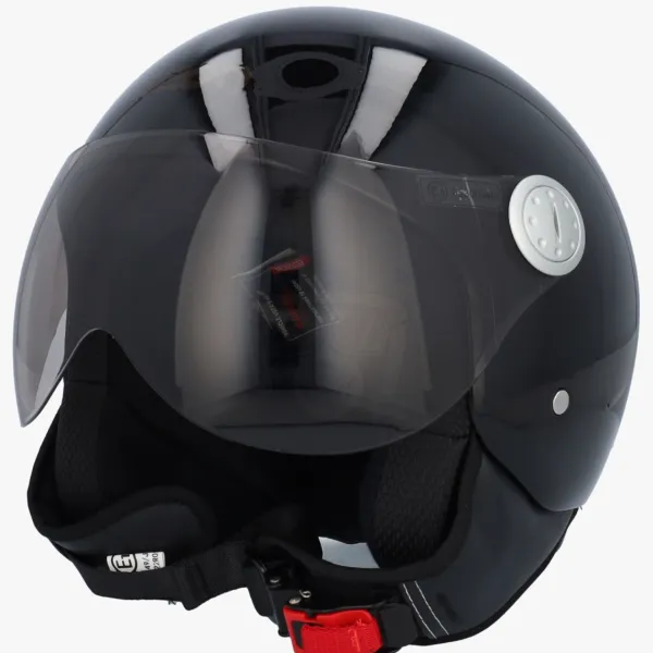 Beon Design Zwart Glans Effen>DAMES Vespa Helmen|Jethelmen