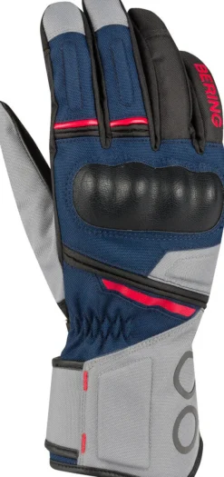 Bering Siberia Gloves Grey/Blue/Red> Motorhandschoenen