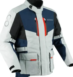 Bering Siberia Motorjas Grey/Blue/Red> Motorjassen
