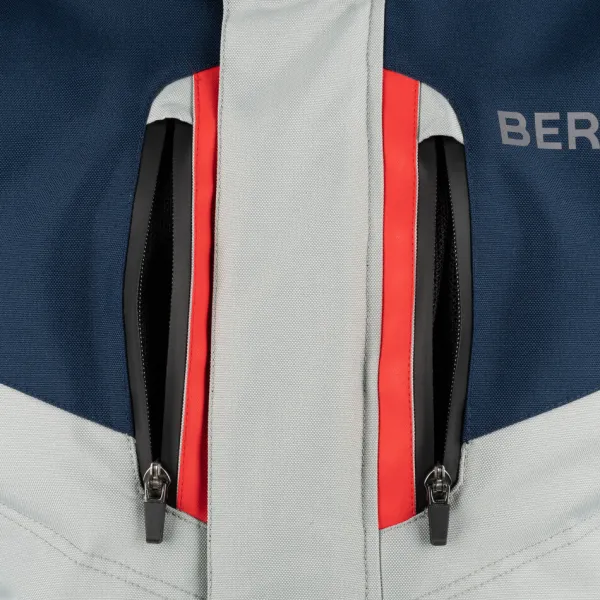 Bering Siberia Motorjas Grey/Blue/Red> Motorjassen