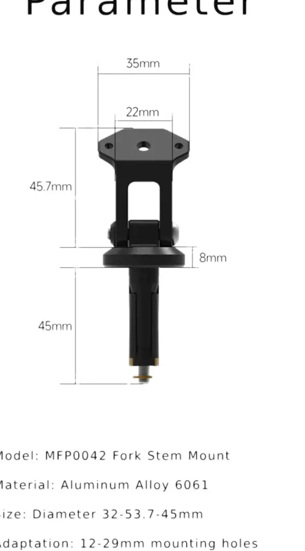 Chigee Technology Bevestigingsbeugel balhoofd 12-32mm MFP0042> Motor Accessoires