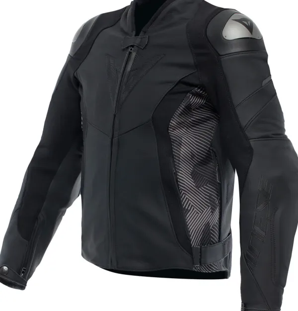 Dainese Avro 5 Leather Jacket Motorjas Black/Anthracite> Motorjassen