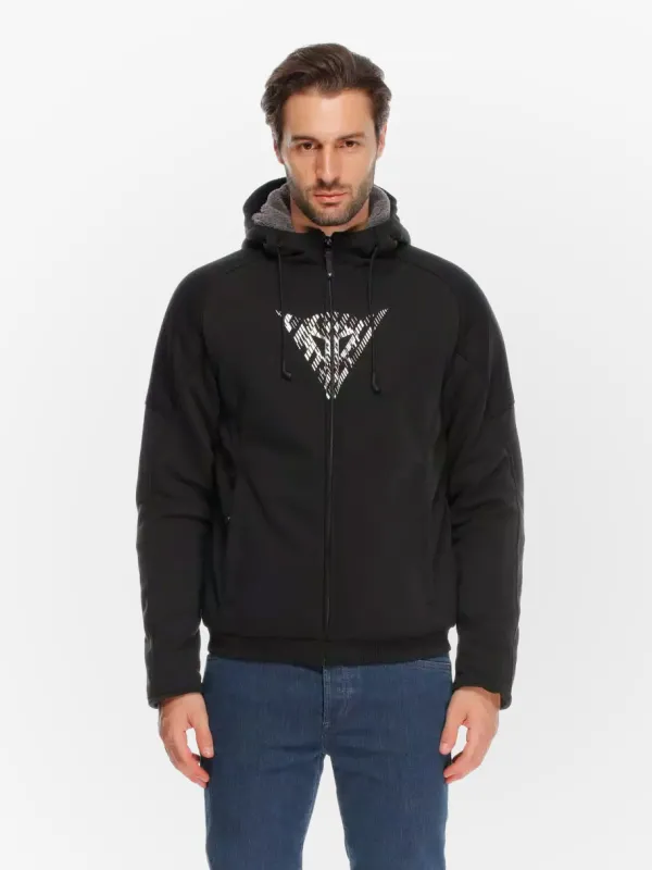 Dainese Bovisa Safety Motorhoodie Black/White 622> Motorhoodies|Motorjassen