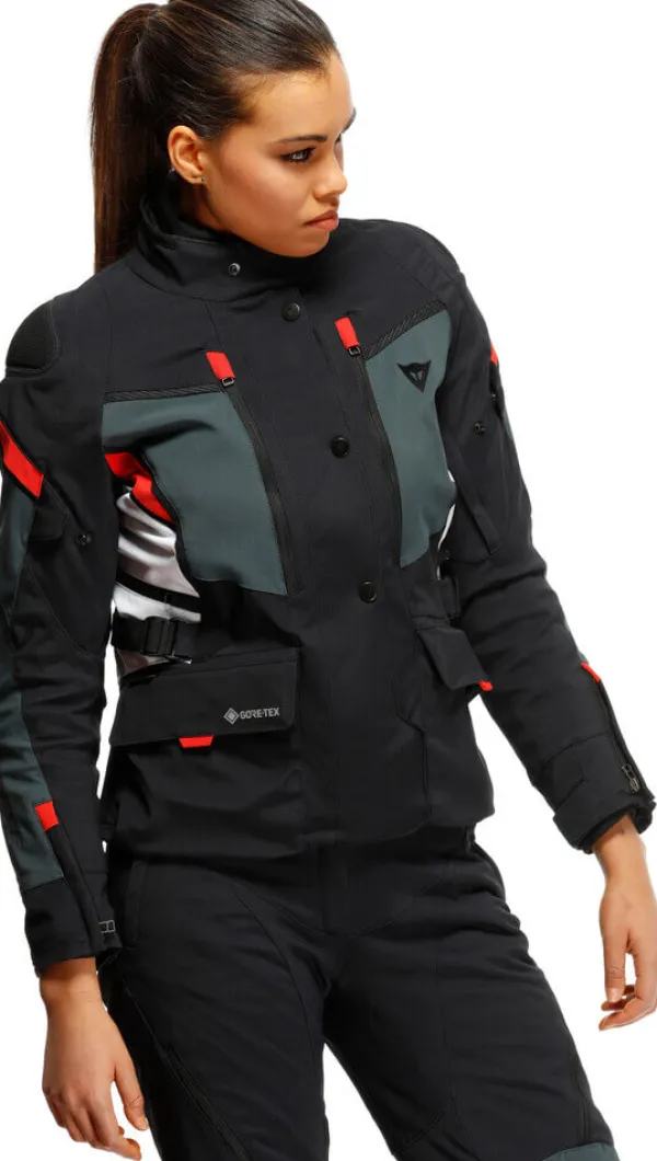 Dainese Carve Master 3 Gore-Tex Lady Motorjas Black/Ebony/Lava Red 06C> Motorjassen