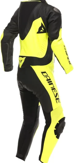 Dainese Demon Sprint Perf 1Pc Leather Suit Racepak Black/Yellow-Fluo/Yellow-Fluo> Motorpakken