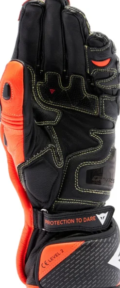 Dainese Full Metal 7 Gloves Black/Red-Fluo 628> Motorhandschoenen