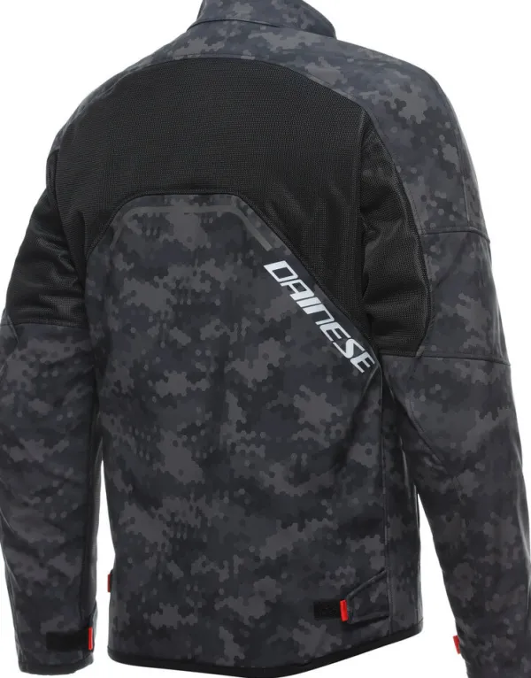 Dainese Ignite Air Tex Motorjas Camo Gray/Black/Fluo Red 97H> Motorjassen