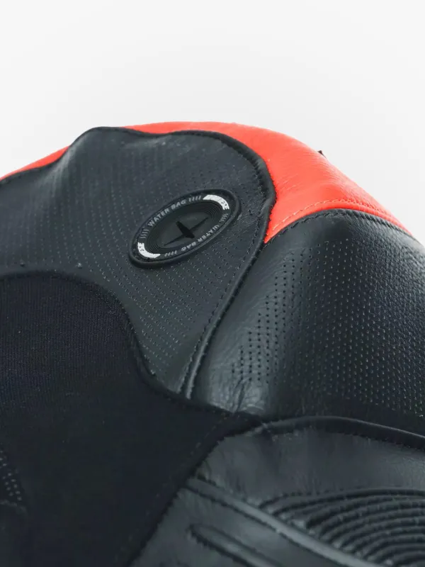 Dainese Misano 3 Perforated D-Air 1Pc Leather Suit Black/Red/Fluo-Red> Motorpakken