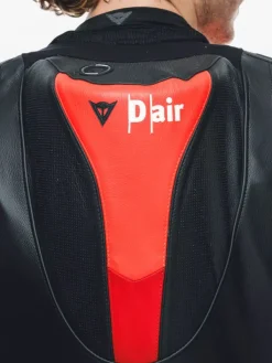 Dainese Misano 3 Perforated D-Air 1Pc Leather Suit Black/Red/Fluo-Red><noscript><img width=