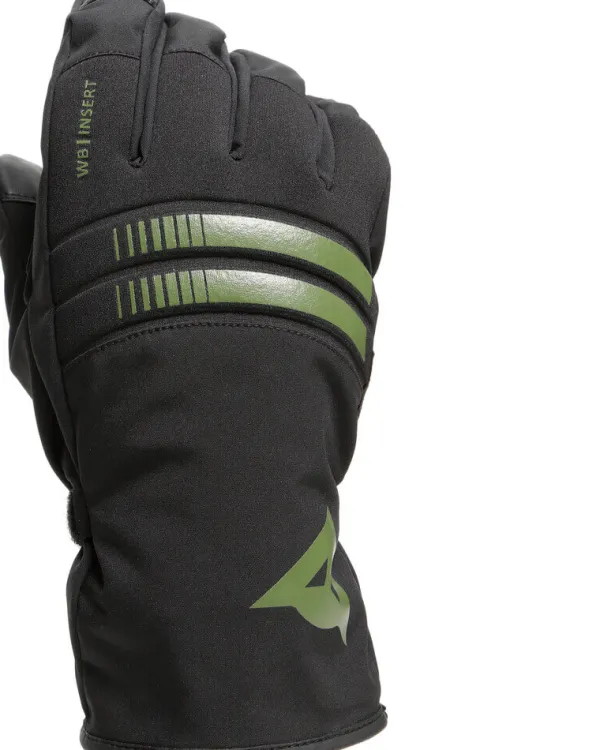Dainese Plaza 3 D-Dry Gloves Bronze Green O57> Motorhandschoenen