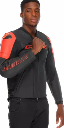 Dainese Racing 5 Motorjas Black/Black/Red-Fluo P75><noscript><img width=