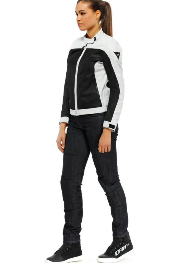 Dainese Sevilla Air Tex Lady Motorjas Black/Glacier Gray U87> Motorjassen