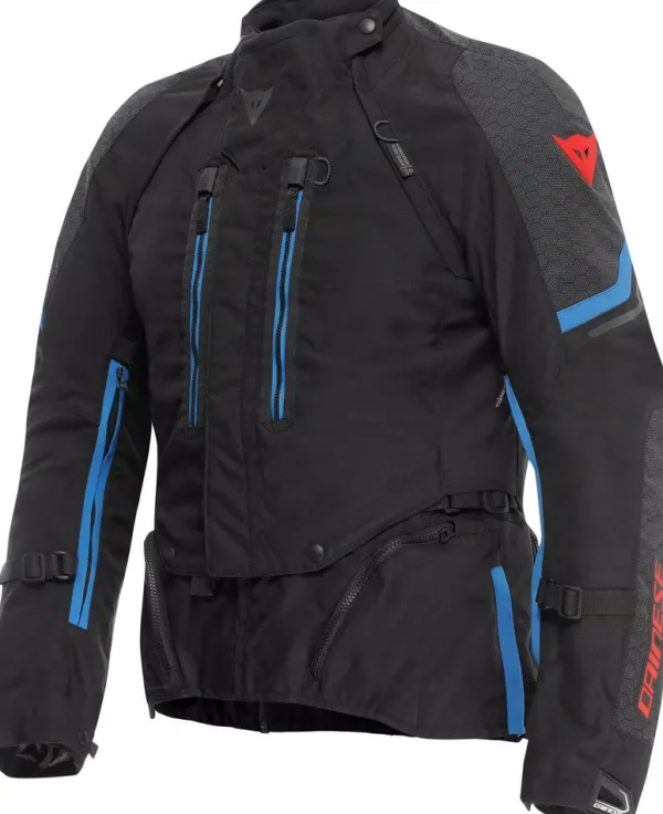 Dainese Super Adventure D-Dry Absoluteshell Motorjas Black/Black/Blue D01> Motorjassen