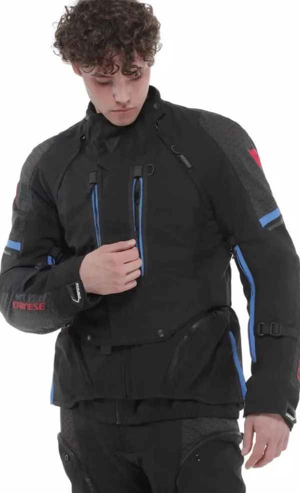 Dainese Super Adventure D-Dry Absoluteshell Motorjas Black/Black/Blue D01> Motorjassen