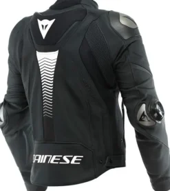 Dainese Super Speed 4 Leather Motorjas Black Matt/White 78A> Motorjassen
