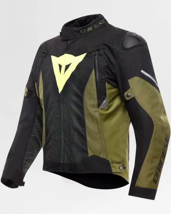 Dainese Super Sprint D-Dry Motorjas Black/Green/Fluo Yellow 40R> Motorjassen