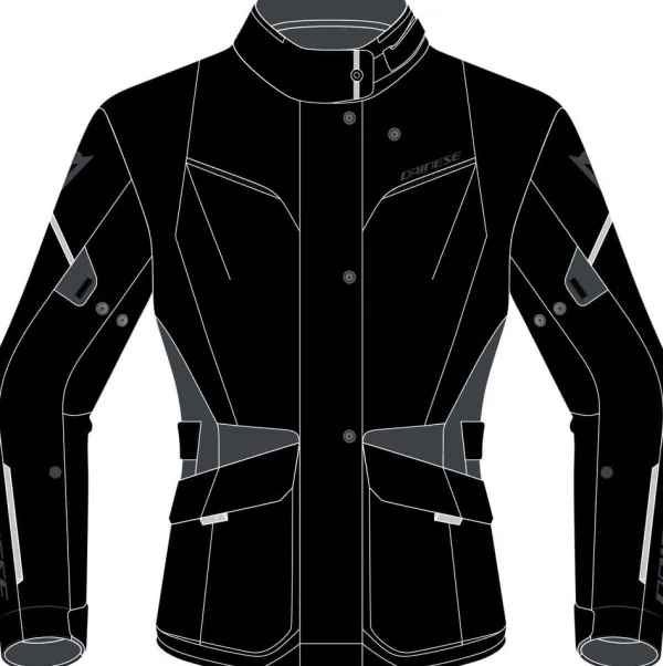 Dainese Tempest 3 D-Dry Lady Motorjas Black/Black/Ebony Y21> Motorjassen