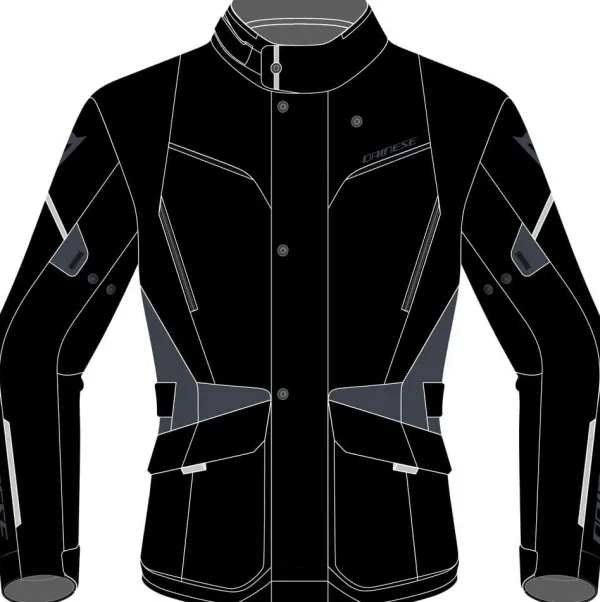 Dainese Tempest 3 D-Dry Motorjas Black/Black/Ebony Y21> Motorjassen