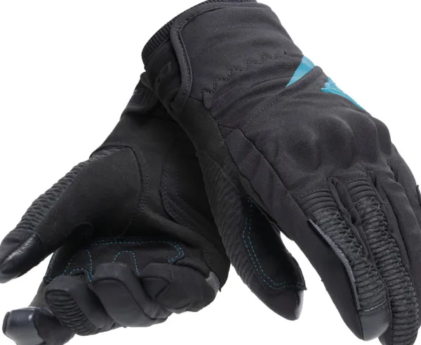 Dainese Trento D-Dry Women Gloves Black/Ocean-Depths> Motorhandschoenen