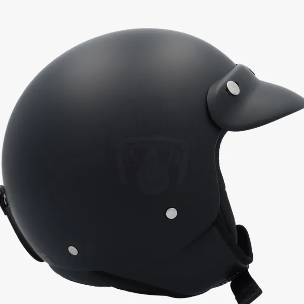 Demm Police Mat Zwart> Vespa Helmen|Jethelmen