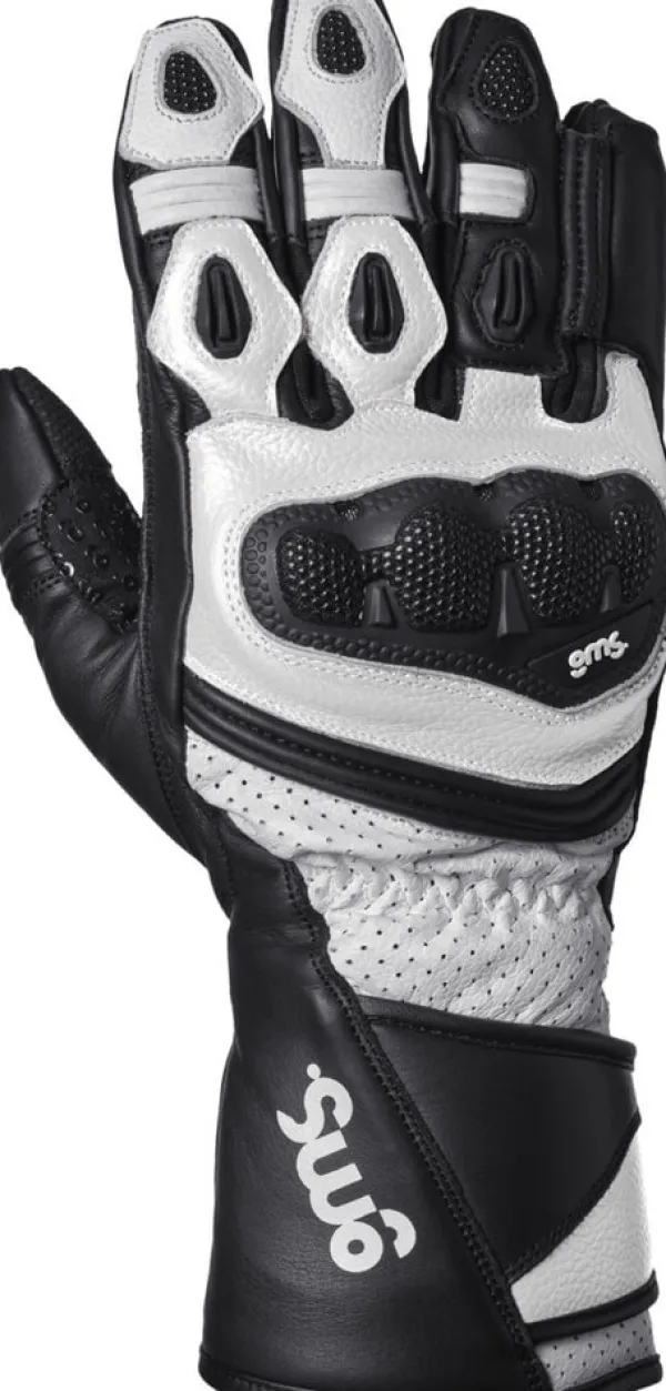GMS GR-1 SF Gloves Black/White> Motorhandschoenen