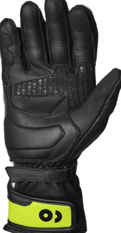 GMS GR-1 SF Gloves Black/White/Yellow> Motorhandschoenen
