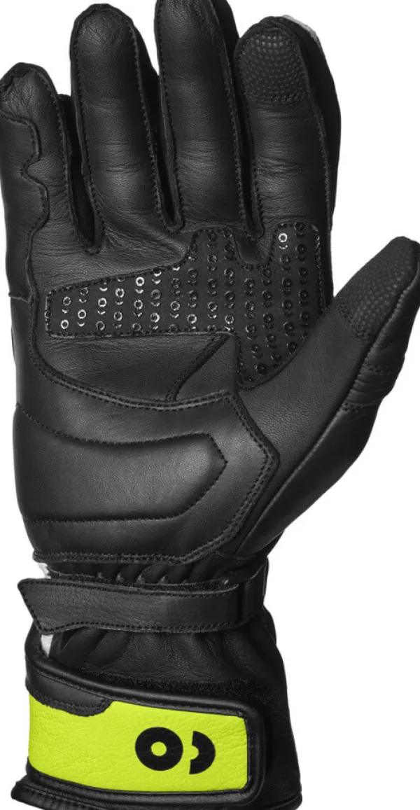 GMS GR-1 SF Gloves Black/White/Yellow> Motorhandschoenen