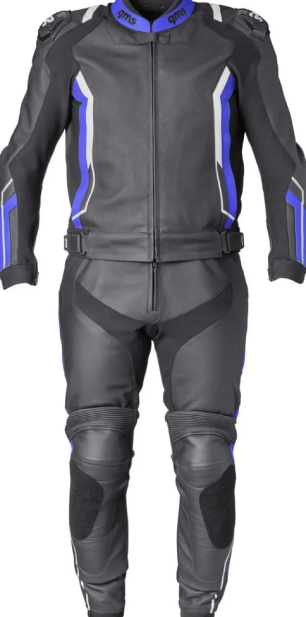 GMS GR-1 Suit Black/Blue/White> Motorpakken
