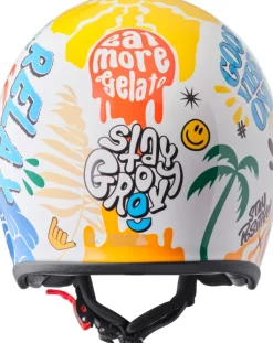 GMS Ride & Surf White/Yellow/Blue Summer Vibes> Jethelmen