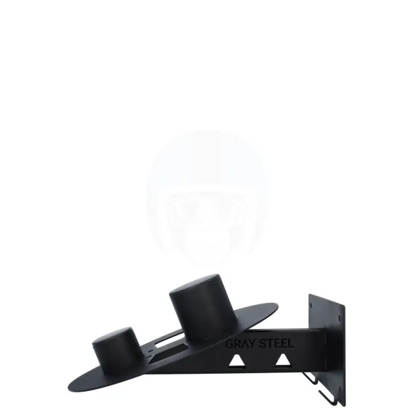 Gray Steel X5 Helmet & Gear wall mount Matt Black> Cadeaus Voor Motorrijders|Helm Houder & Kapstok