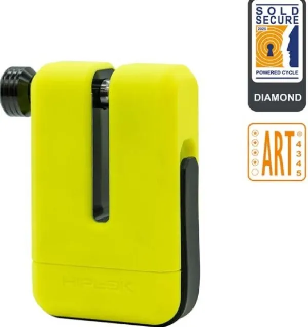 Hiplok MD1000 Moto Disc Lock Yellow fluo> Motorsloten