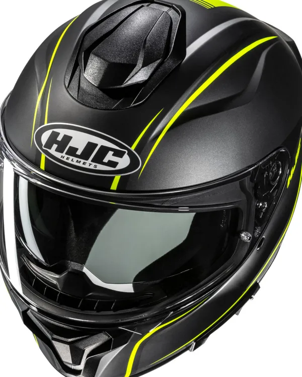 HJC C71 Quez Black/Yellow 170> Integraalhelmen|Helmen Met Zonnevizier