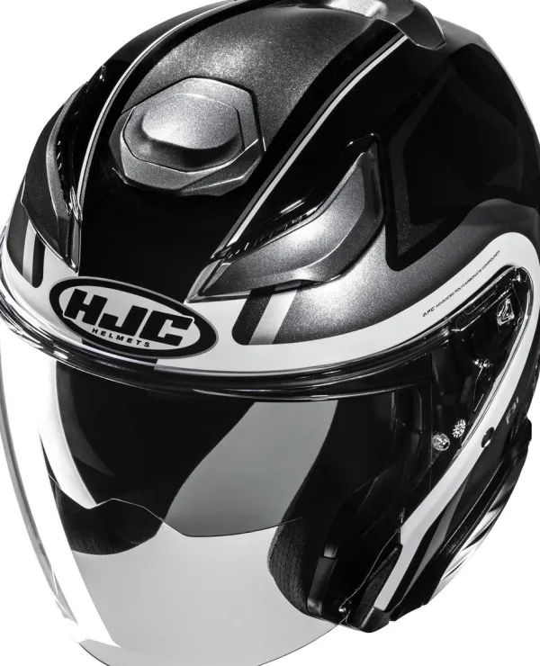 HJC F31 Bask Black/Grey 182> Helmen Met Zonnevizier|Bluetooth Helmen