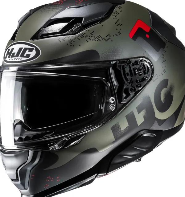 HJC F71 Faco Green/Black 413> Integraalhelmen|Helmen Met Zonnevizier