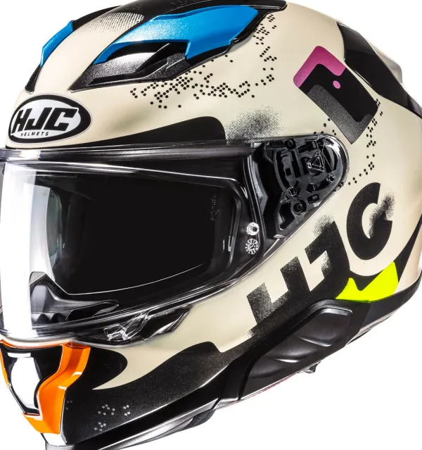 HJC F71 Faco White/Black 217> Integraalhelmen|Helmen Met Zonnevizier