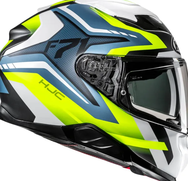 HJC F71 Fes Yellow/Blue 752> Integraalhelmen|Helmen Met Zonnevizier
