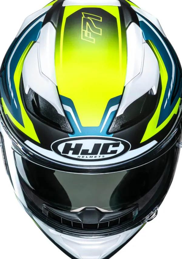 HJC F71 Fes Yellow/Blue 752> Integraalhelmen|Helmen Met Zonnevizier