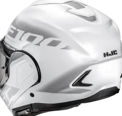 HJC F100 Hetal White/Grey 280> Systeemhelmen|Helmen Met Zonnevizier