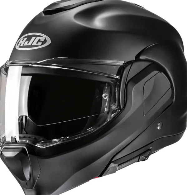 HJC F100 Semi Flat Black 111> Systeemhelmen|Helmen Met Zonnevizier