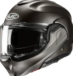 HJC F100 Semi Flat Titanium 818> Systeemhelmen|Helmen Met Zonnevizier