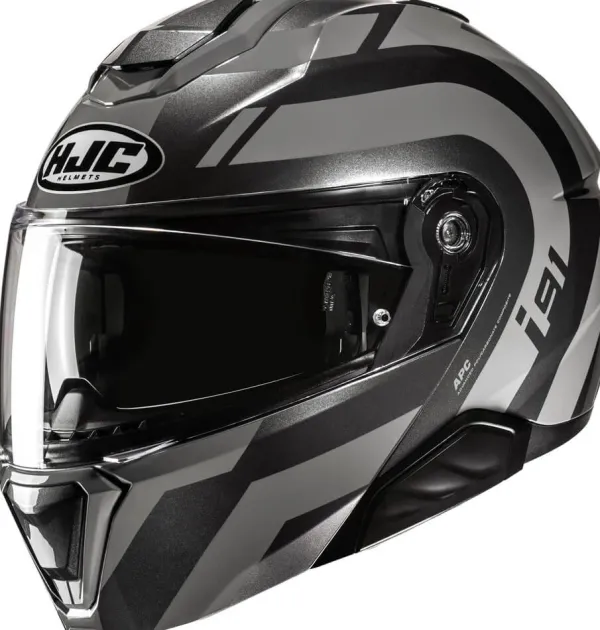 HJC i91 Arven Grey/Black 818> Systeemhelmen|Helmen Met Zonnevizier