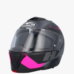 HJC i91 Carst Grey/Pink> Systeemhelmen|Helmen Met Zonnevizier