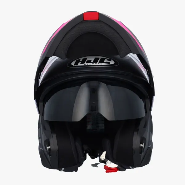 HJC i91 Carst Grey/Pink> Systeemhelmen|Helmen Met Zonnevizier