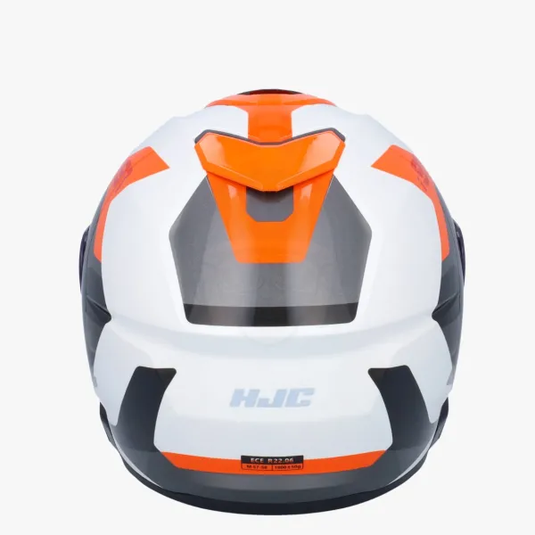 HJC i91 Carst White/Orange> Systeemhelmen|Helmen Met Zonnevizier