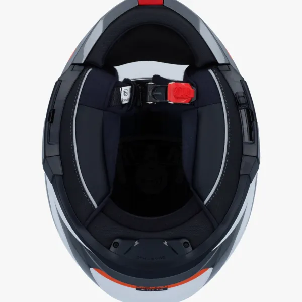 HJC i91 Carst White/Orange> Systeemhelmen|Helmen Met Zonnevizier