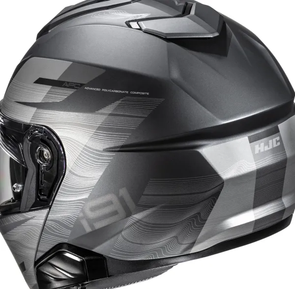 HJC i91 Dusk Black/Grey 180> Systeemhelmen|Helmen Met Zonnevizier