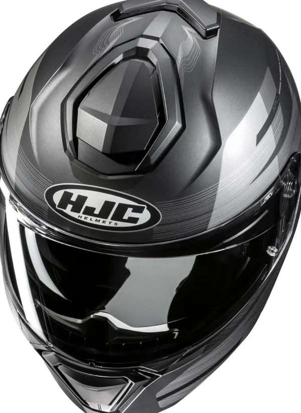 HJC i91 Dusk Black/Grey 180> Systeemhelmen|Helmen Met Zonnevizier